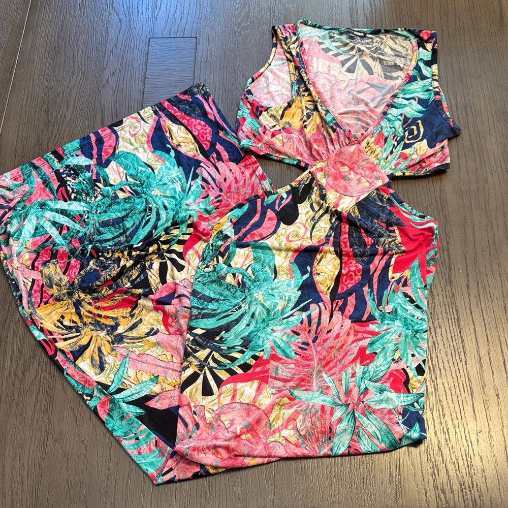 Fashion Nova Vibrant Tropical Dress